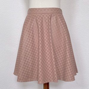 Anthropologie rose pink vegan leather skirt Sz 2